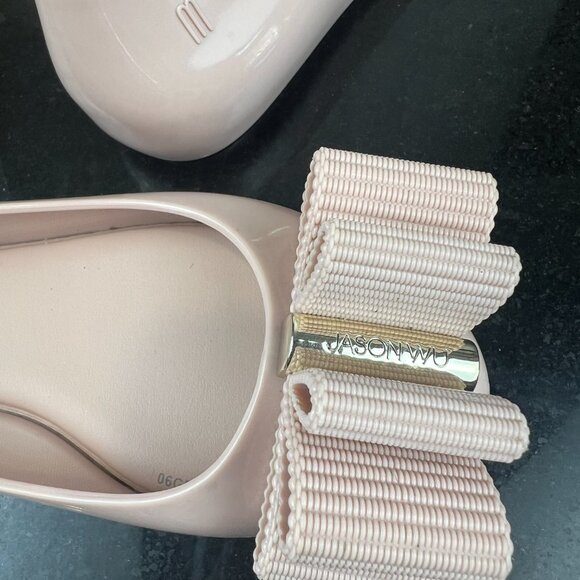 Melissa + Jason Wu Women's Ultra Girl Fab Bow Flats Blush Pink Size US12 - Picture 9 of 10